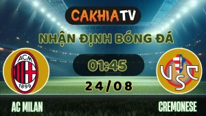Nhận định AC Milan vs Cremonese 24/08/2025: San Siro Mở Hội, Chờ Đón Tân Binh